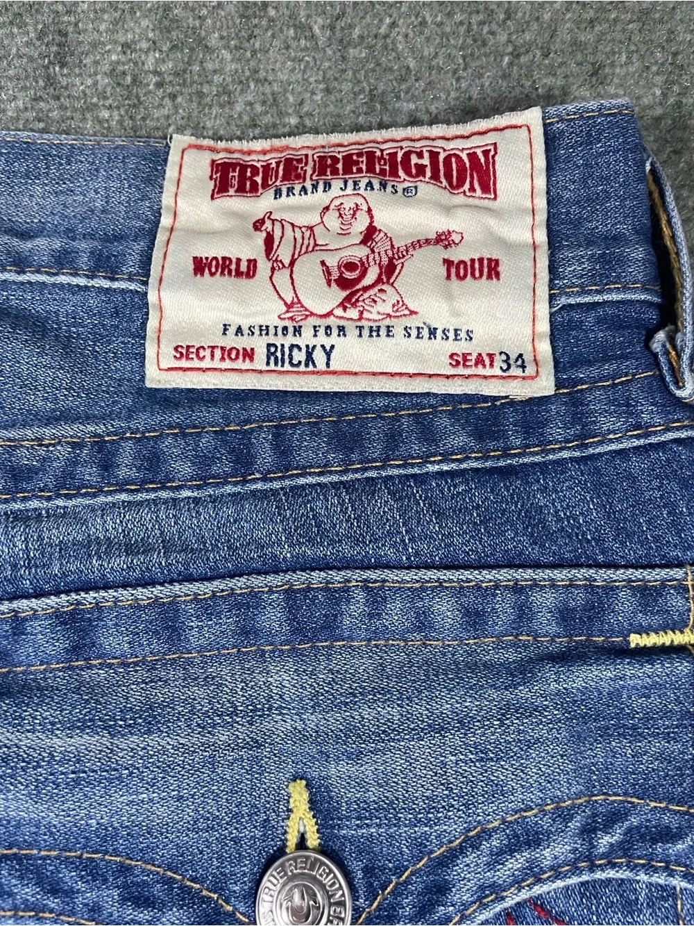 True Religion Men's Medium Blue Bootcut Jeans